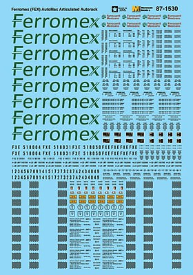 Microscale 871530 HO Scale Ferrocarril Mexicano - FXE -- AutoMax Articulated Autoracks