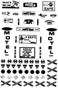 Microscale 87275 HO Scale City Building Sign Sets -- Street & Buildings