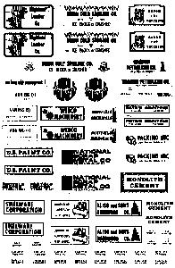 Microscale 87289 HO Scale Industrial Signs -- Set #2; Highland Lumber, Rough Cat Trucking, Webco Machinery & More