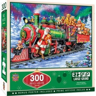 Masterpieces Puzzles 31913 Holiday: Christmas North Pole Delivery (Train & Santa) EzGrip Puzzle (300pc)