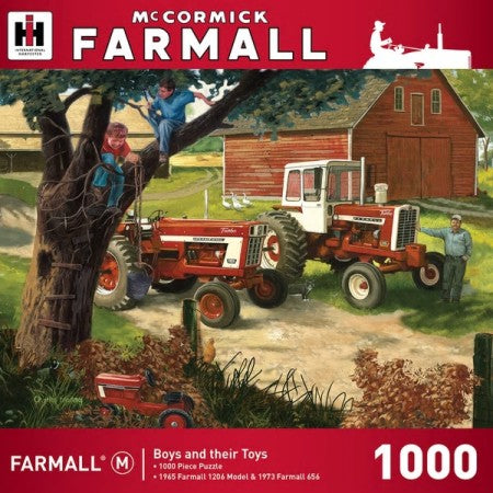 Masterpieces Puzzles 71213 Farmall: Boys and Their Toys Tractors Farm Scene Puzzle (1000pc)