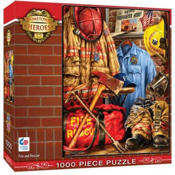 Masterpieces Puzzles 71511 Hometown Heroes: Fire & Rescue Uniforms/Equipment Puzzle (1000pc)