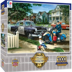 Masterpieces Puzzles 71738 Hometown Heroes: Neighborhood Patrol Police Puzzle (1000pc)