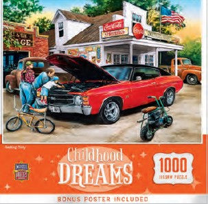 Masterpieces Puzzles 71812 Childhood Dreams: Getting Dirty Fixing Car Engine Puzzle (1000pc)