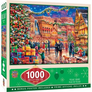 Masterpieces Puzzles 71983 Holiday: Christmas Village Square Puzzle (1000pc)
