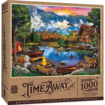Masterpieces Puzzles 72130 Time Away: Sunset Canoe on Lake Puzzle (1000pc)