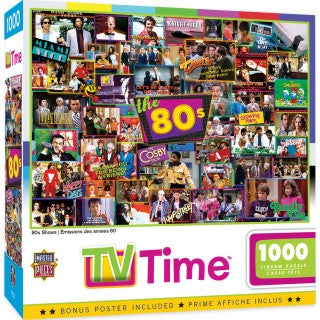 Masterpieces Puzzles 72157 TV Time: 1980s Shows Collage Puzzle (1000pc)