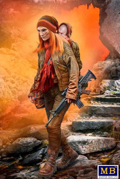 Master Box Models 24077 1/24 Post-Apocalyptic: Nadezhda (Hope) & Baby