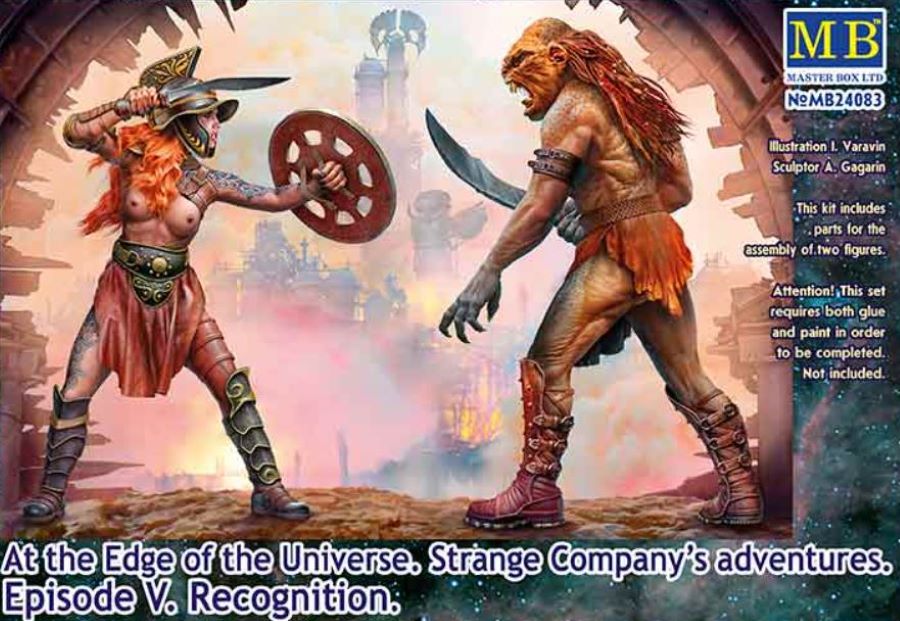 Master Box Models 24083 1/24 At the Edge of the Universe: Parselen Female & Chuck Mutant Galaxy Gladiators