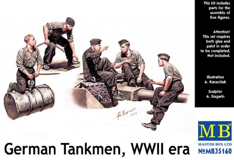 Master Box Models 35160 1/35 WWII German Tankmen (5)