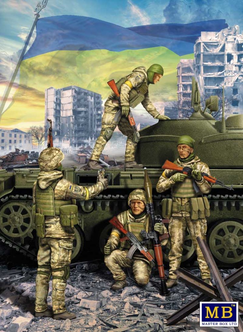 Master Box Models 35223 1/35 Russian-Ukrainian War: Ukrainian Soldiers Defense of Kyiv March 2022 (4)