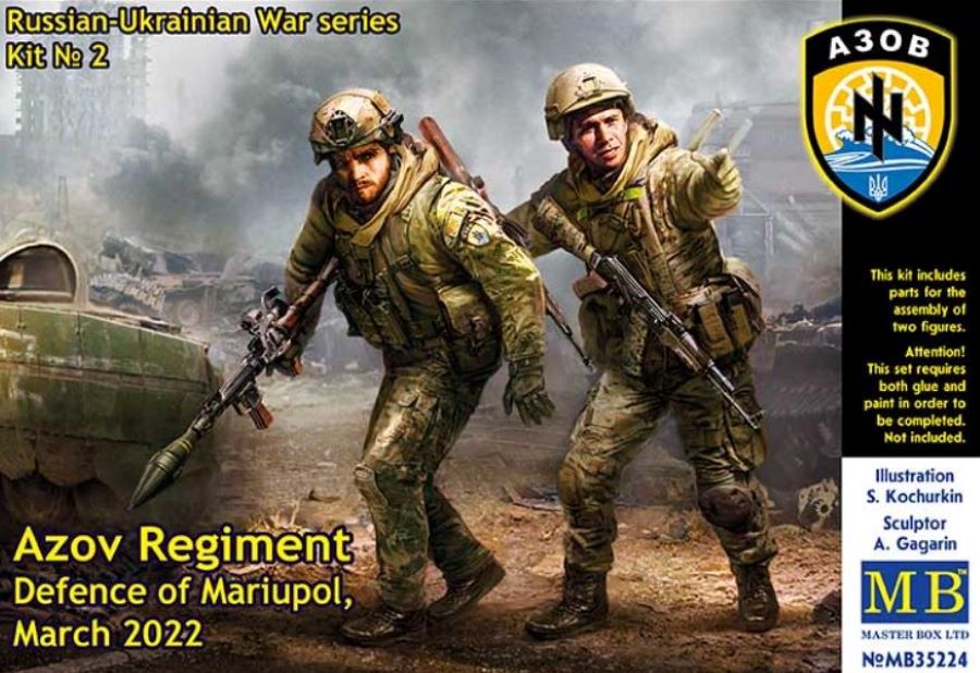 Master Box Models 35224 1/35 Russian-Ukrainian War: Azov Regiment Ukrainian Soldiers Defense of Mariupol March 2022 (2)