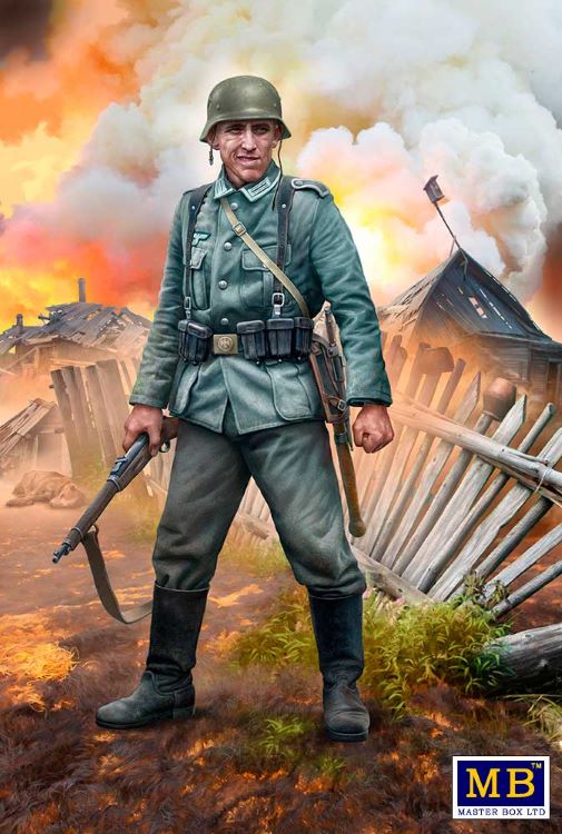 Master Box Models 35227 1/35 German Military Man w/Weapon & Ammunition 1939-41
