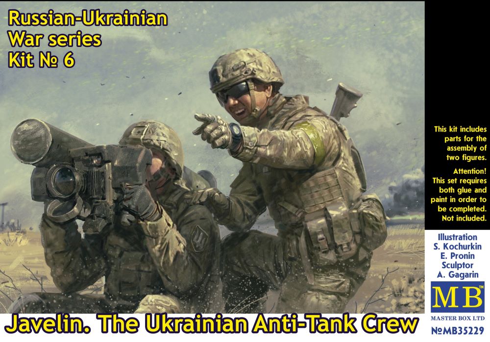 Master Box Models 35229 1/35 Russian-Ukrainian War: Javelin Weapon System Ukrainian Anti-Tank Crew (2) (New Tool)