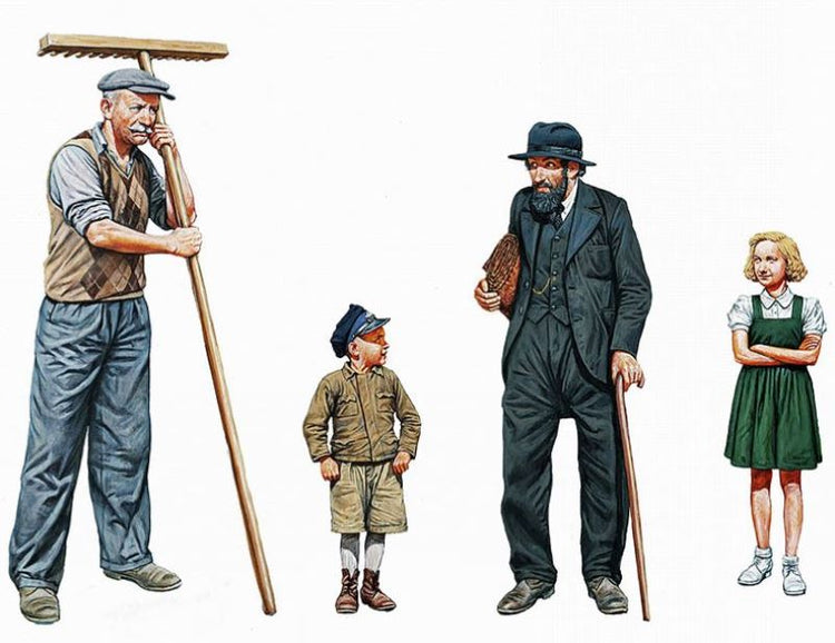 Master Box Models 3567 1/35 WWII Civilians Western Region (4)