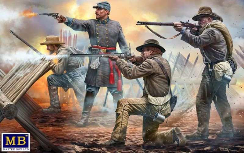 Master Box Models 3581 1/35 Civil War 18th North Carolina Infantry Rgmt Army of Northern Virginia (5)