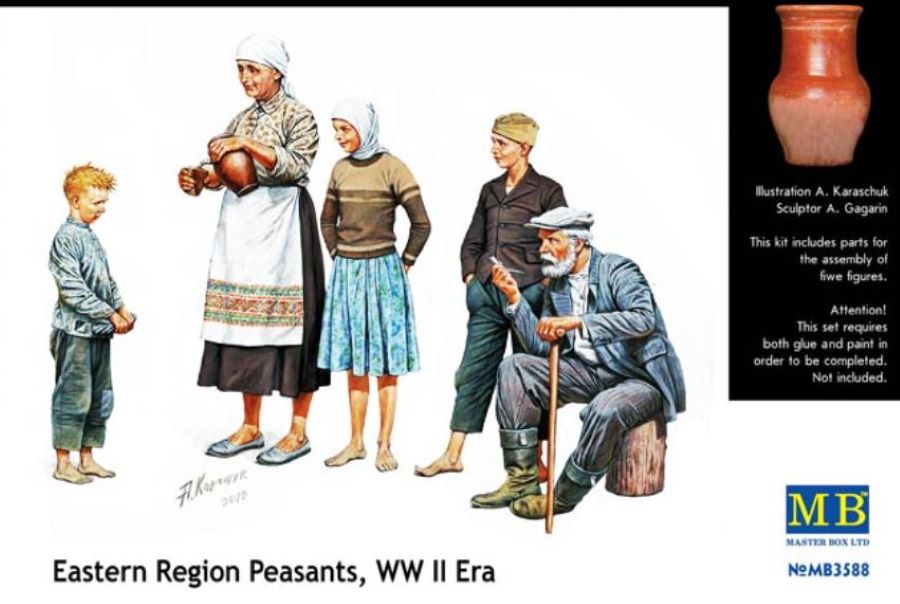 Master Box Models 3588 1/35 WWII Peasants Eastern Region (5)