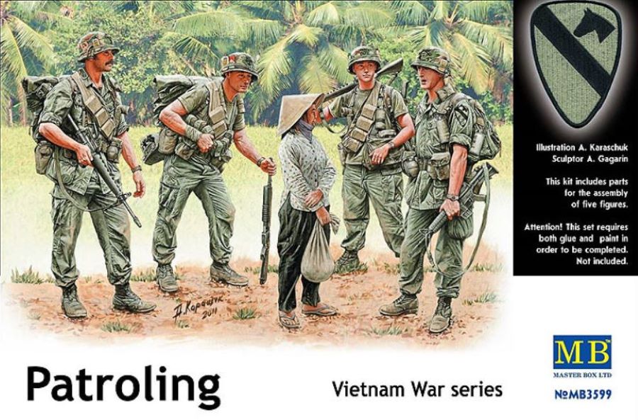Master Box Models 3599 1/35 US Soldiers Patrolling Vietnam (4 & Woman)