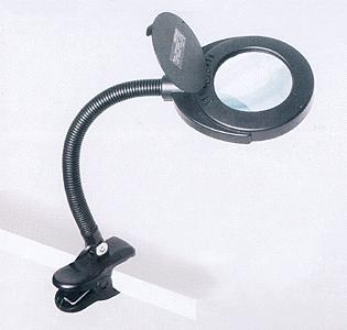 Miniatronics 10051801 All Scale Mini Magnifier Lamp -- Compact, Heavy-Duty, 2" Clamp, 12" Flexible Gooseneck, 3-Diopter 3-1/2" Lens