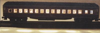 Miniatronics 100YCL01 HO Scale Passenger Car Interior Lighting Kit - For DC or DCC -- Yeloglo; 1/2 x 10", 7 LEDs, 42mA Includes 1 Set Pickup Shoes