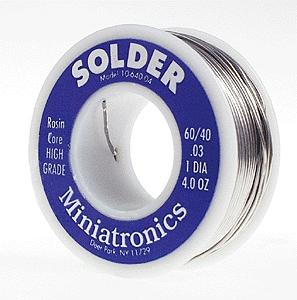 Miniatronics 1064004 All Scale 60/40 Rosin Core Solder -- 4oz 113g