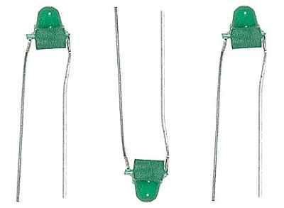 Miniatronics 1200212 All Scale Micro Mini Light Emiting Diodes (LEDs) - 1/16" 1.5mm Diameter -- Green pkg(12)