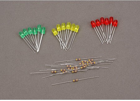 Miniatronics 1205018 All Scale Standard Light Emiting Diodes (LEDs) - 13/64" 5mm Diameter -- 6 Each: Red, Green, Yellow pkg(18)