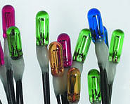 Miniatronics 18A1220 All Scale Micro Miniature Lamps - 12V 50mA 2.4mm Diameter -- 5 Each Blue, Green, Red & Yellow pkg(20)