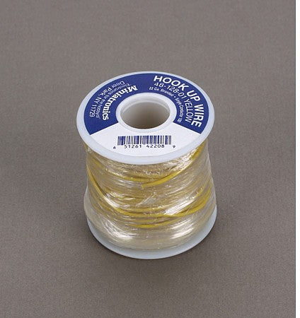 Miniatronics 4812801 All Scale 22 Gauge Stranded Single Conductor Wire - 100' 30m -- Yellow