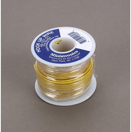 Miniatronics 4818701 All Scale 18 Gauge Stranded Single Conductor Wire - 100' 30m -- Yellow