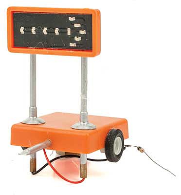 Miniatronics 805R101 O Scale Flashing Highway Arrow Mobile Display -- Single Right w/3v DC Transformer, 5' 30-Gauge Wire