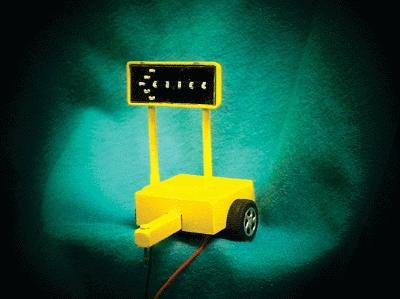 Miniatronics 80L0101 HO Scale Flashing Highway Arrow Mobile Display w/3v DC Transformer, 5' 30-Gauge Wire -- Single Left