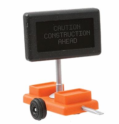 Miniatronics 8500201 HO Scale Mobile Highway Sign w/3v DC Transformer -- No Passing Zone