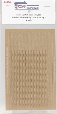 Motrak Models 14010 N Scale Fish Scale Shingles