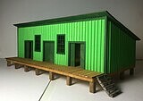 Motrak Models 43004 O Scale Weeks Mills Freight House -- Laser-Cut Wood Kit