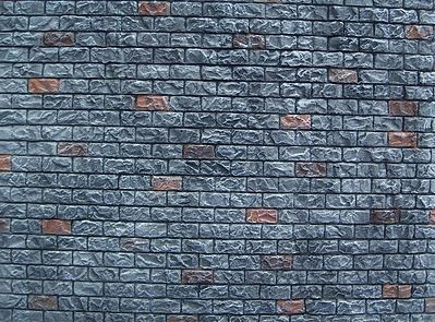 Motrak Models 82001 HO Scale Cut Rock Retaining Walls -- 6 x 4-1/2" 15.2 x 11.4cm, 1/4" .6cm Thick pkg(2)