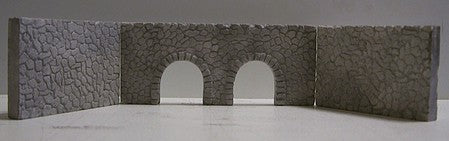 Motrak Models 82007 HO Scale Twin Culvert w/Wing Walls -- Culvert: 22 x 9 Scale Fee, Walls: 14 x 9 Scale Feet pkg(2)