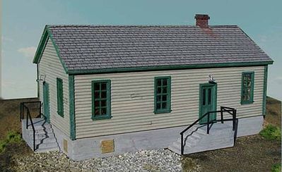 Motrak Models 83001 HO Scale Danielson Building w/Concrete Foundation -- Laser-Cut Wood & Hydrocal Kit - 5-3/4 x 3" 14.6 x 7.6cm