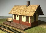 Motrak Models 83010 HO Scale Little Depot -- Laser-Cut Wood Kit - 3-3/4 x 2-1/2" 9.5 x 6.4cm
