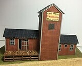 Motrak Models 83017 HO Scale Patterson Fire Hose Co. Background Structure -- Laser-Cut Wood Kit - 6-1/2 x 2 x 5" 16.5 x 5.1 x 12.7cm