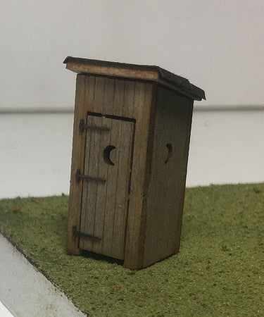 Motrak Models 84023 HO Scale Outhouse 2-Pack -- Laser-Cut Wood Kit