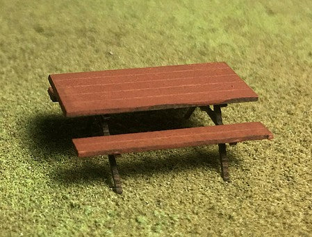 Motrak Models 84026 HO Scale Picnic Tables - Laser-Cut Wood Kit -- pkg(4)