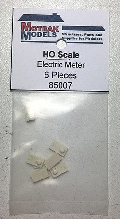 Motrak Models 85007 HO Scale Electric Meter -- Unpainted Resin Castings pkg(6)