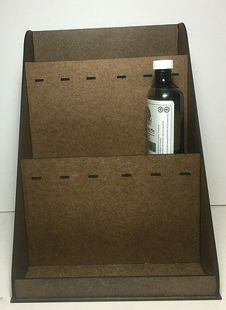 Motrak Models 85024 All Scale Hunterline Stains Paint Rack -- Laser-Cut Masonite Kit - 9-3/4 x 8-3/4 x 13"