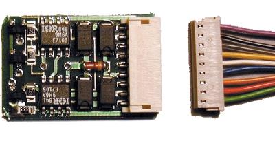 NCE Corporation 103 HO Scale D14SR DCC Control Decoder 1.3 Amp - Silent Running(TM) -- Direct Plug-In, 6 EFX Function Outputs, NMRA 8-Pin