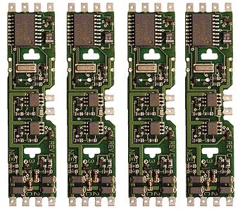 NCE Corporation 107 HO Scale DA-SR DCC Control Decoder 4-Pack 1.3 Amp - Silent Running(TM) -- For Kato Drive & Athearn Genesis