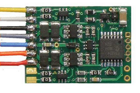 NCE Corporation 177 All Scale D13WP 4-Function DCC Control Decoder w/8-Pin DCC Plug -- 1.03 x .63 x .185" 26 x 16.5 x 4.7mm