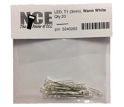 NCE Corporation 262 All Scale 3mm LED -- Warm White pkg(20)