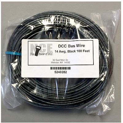 NCE Corporation 282 All Scale DCC Main Bus 14AWG Wire -- Black 100' 30.5m
