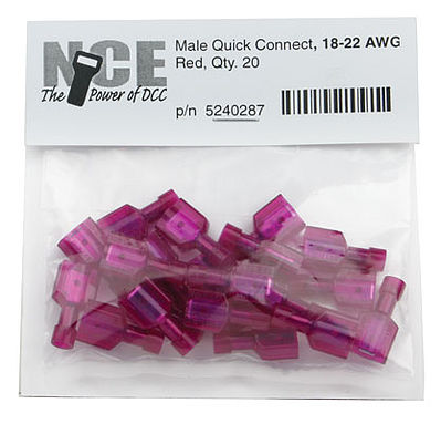NCE Corporation 287 All Scale Male Quick Connect -- Red pkg(20)